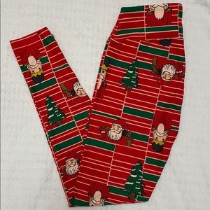 Lularoe Santa Christmas Leggings, NWOT